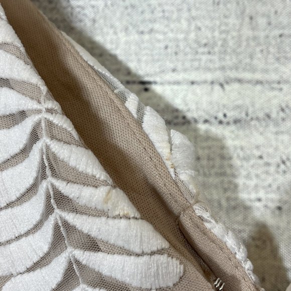 NWT GUESS Embroidered Mesh Sleeveless Sheath Dress Nude White Sz 2 - Picture 8 of 15